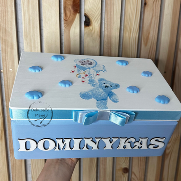 Krikštadėžė "Meškinas debesyse"